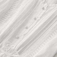 Real photos of a new style of white ramie loose, wide-swing dress, artistic long dress, vacation-style dress and flowing beach dress thumbnail 3