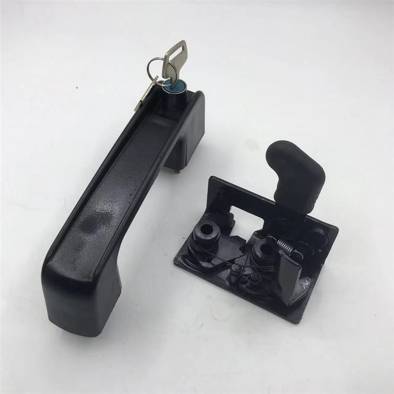 挖掘机配件 雷沃FR65 80新款驾驶室门锁锁块车门锁外拉手总成