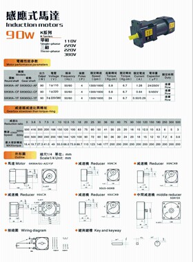 台湾OPG 欧邦电机51K/ 5IK90/120RGU-CF+5GU60K 带耳朵加强