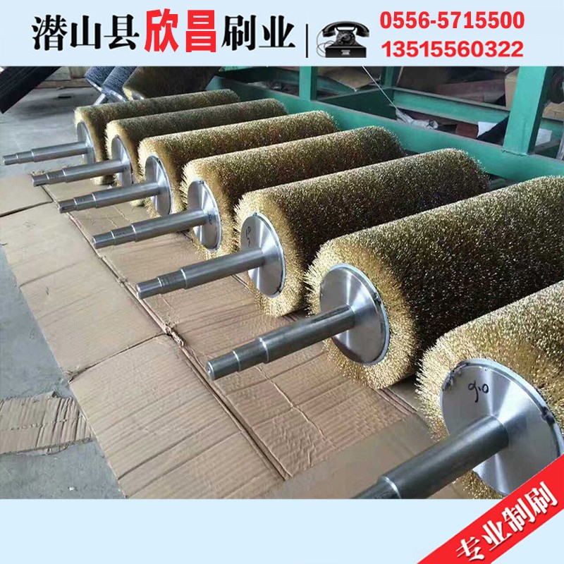 钢丝毛刷辊 除锈钢丝辊 工业毛刷辊滚筒刷钢丝刷 钢丝刷子工业用