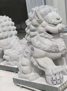 厂家直销石雕石狮子寺庙园林古建石狮子雕塑