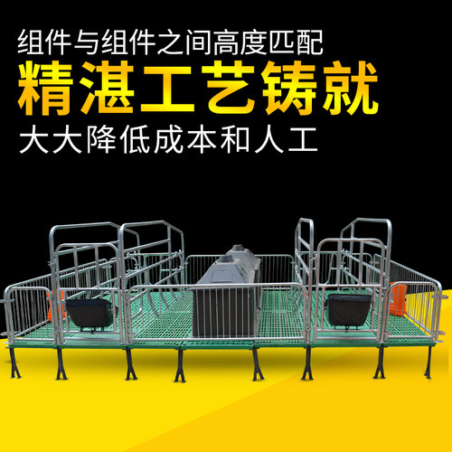 母猪产床保育两用落地厂床单体分娩床双体猪床欧式复合板养猪设备
