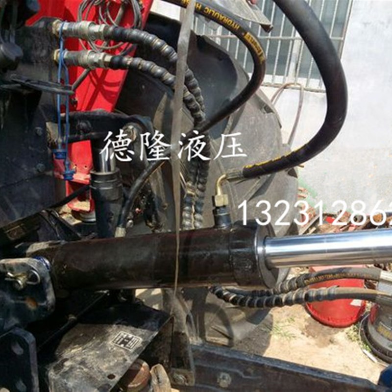 福田雷沃欧豹后悬挂液压中央拉杆改装液压油缸拖拉机双向油缸拉杆