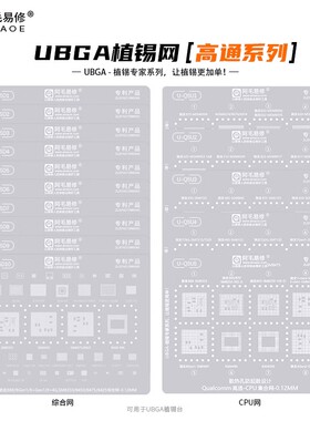 适用于UBGA高通骁龙系列CPU集合网字库音频电源IC综合钢网植锡网