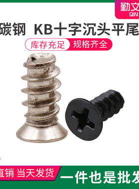 镀镍机箱风扇螺丝KB平头沉头平尾自攻螺丝钉小头薄头M6*头径8mm