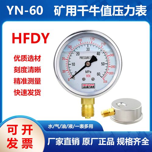 耐震YN60矿用千牛表60MPA325KN/400/500/600KN锚杆索张拉机拉力计