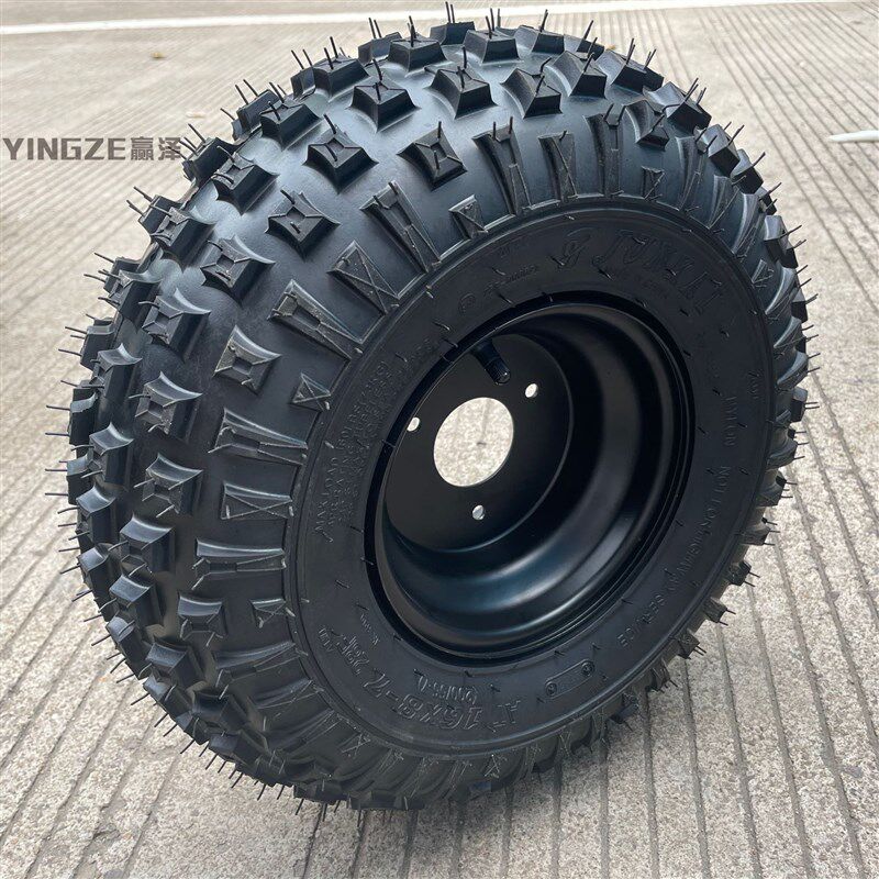 改装四轮沙滩车卡丁车配件16X8-7寸方块轮胎轮毂真空胎轮圈