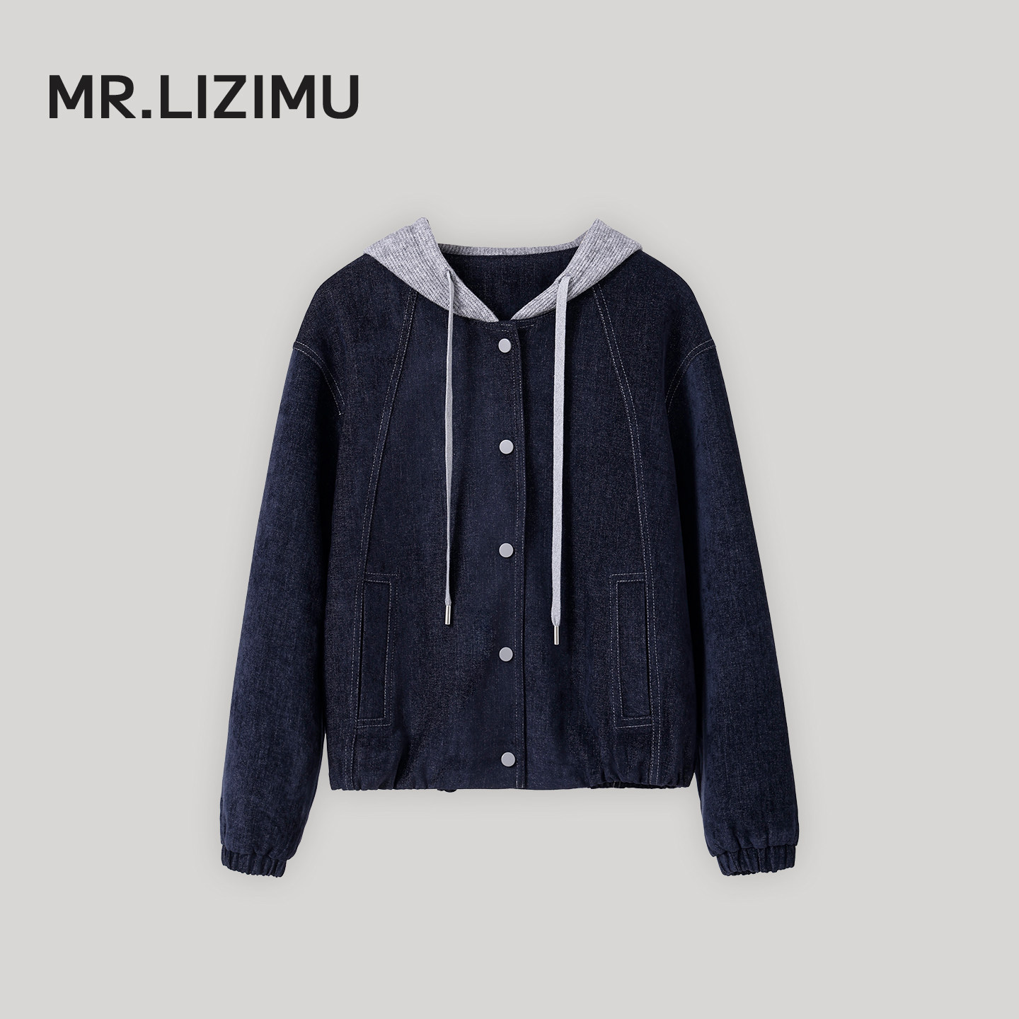 连帽保暖棉服女冬季夹棉牛仔外套