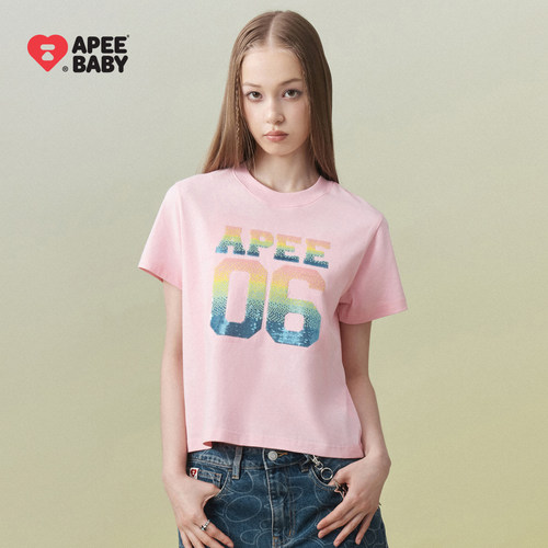 BAPE SS26 APEE by A BATHING APE 修身正肩短袖T恤百搭上衣甜美