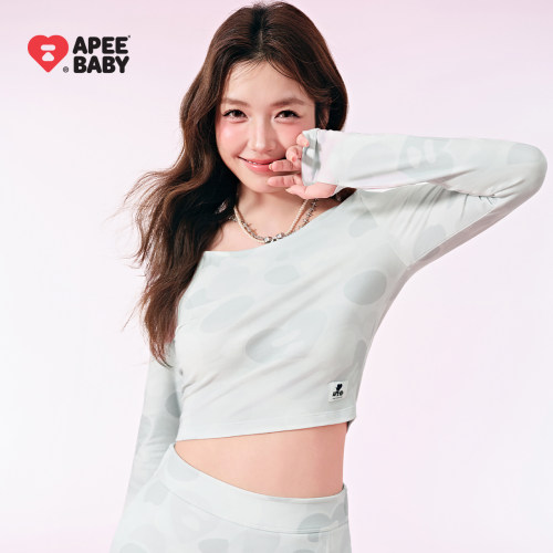 BAPE SS26 APEE by A BATHING APE长袖T恤女款百搭迷彩短款甜辣风
