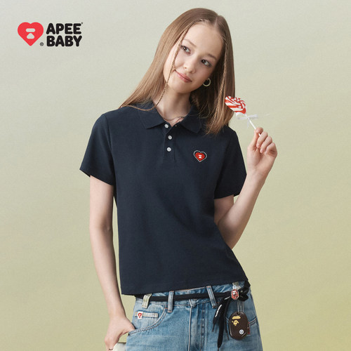 APEE正肩修身百搭POLO衫上衣