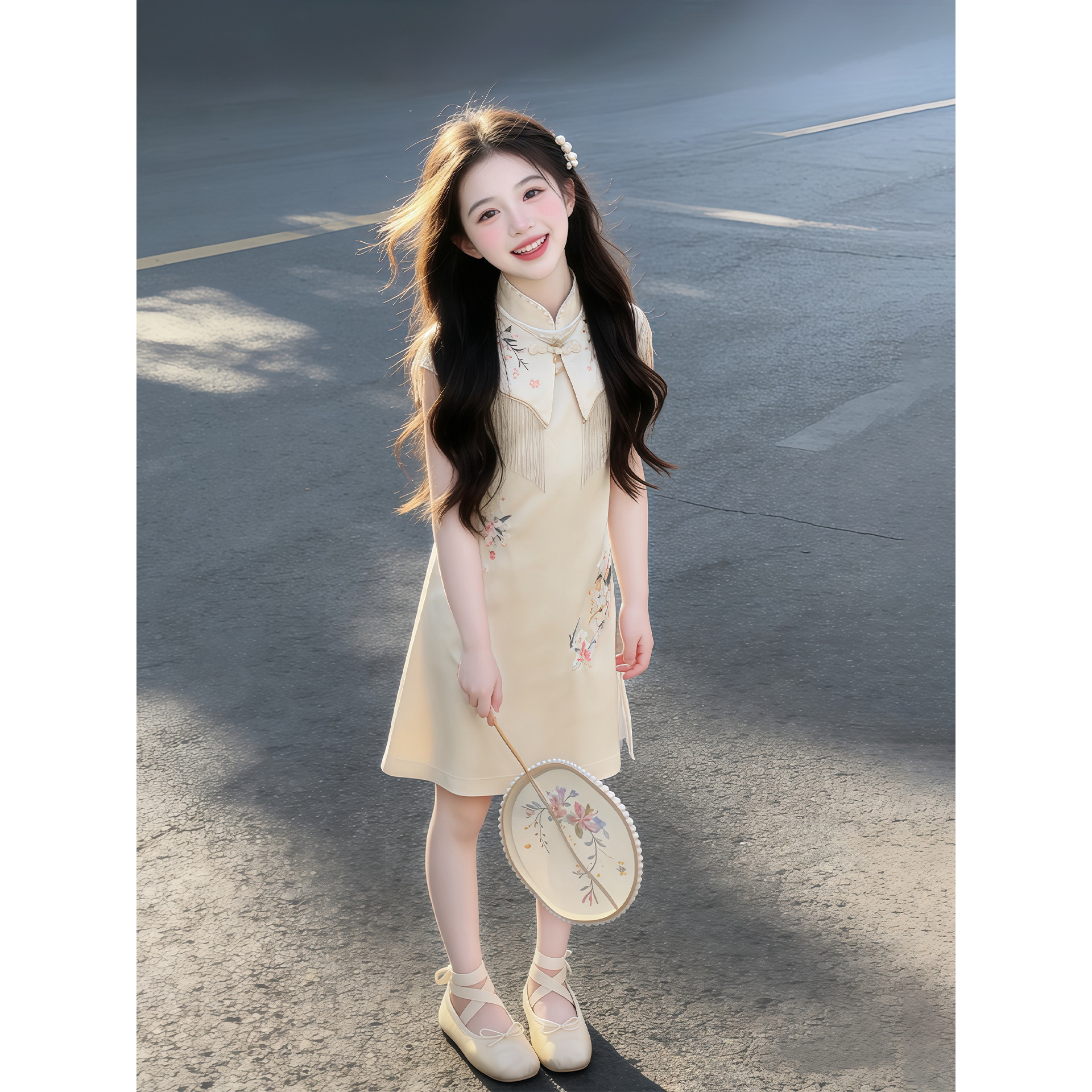 女童旗袍夏装2026新款儿童夏季新中式国风裙子女孩洋气汉服连衣裙