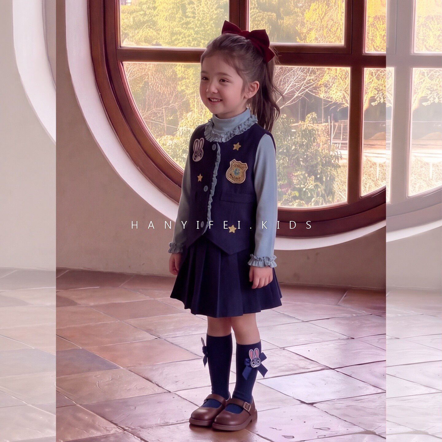 朱迪兔子警官衣服女童加厚套装毛
