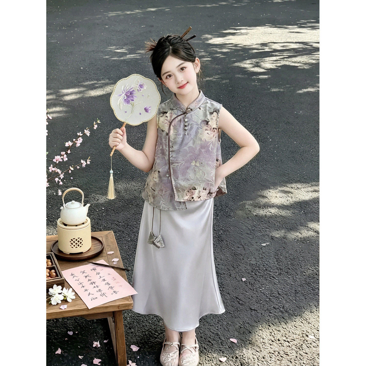 女童中国风旗袍夏季2026新款女宝
