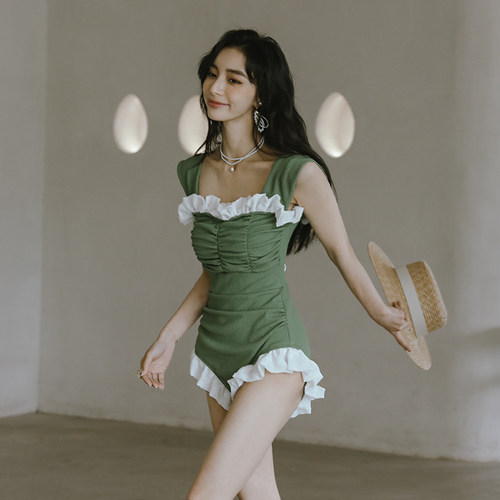 李元夕-W小调连j体遮肚显瘦保守可爱纯欲风温泉游泳衣女泳装新款