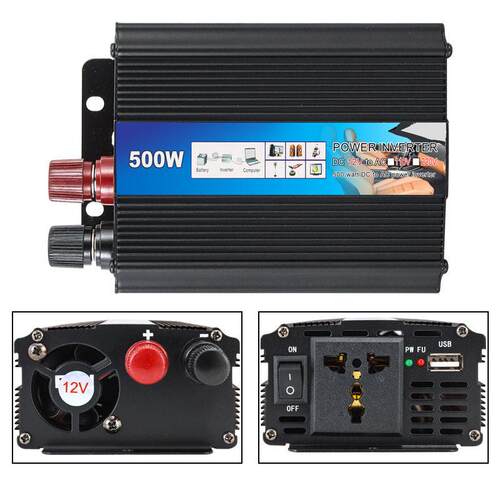 小功率率逆变器12v24v48v60v转220v太阳能家用车载电源转换器500w