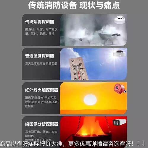 海康威火灾消防烟火摄报警监控363像机可化红外火焰视探测NP-V2H