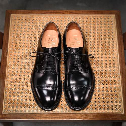 强尼制靴 马臀皮三j接头德比皮鞋Derby shoes正装通勤商务男士皮