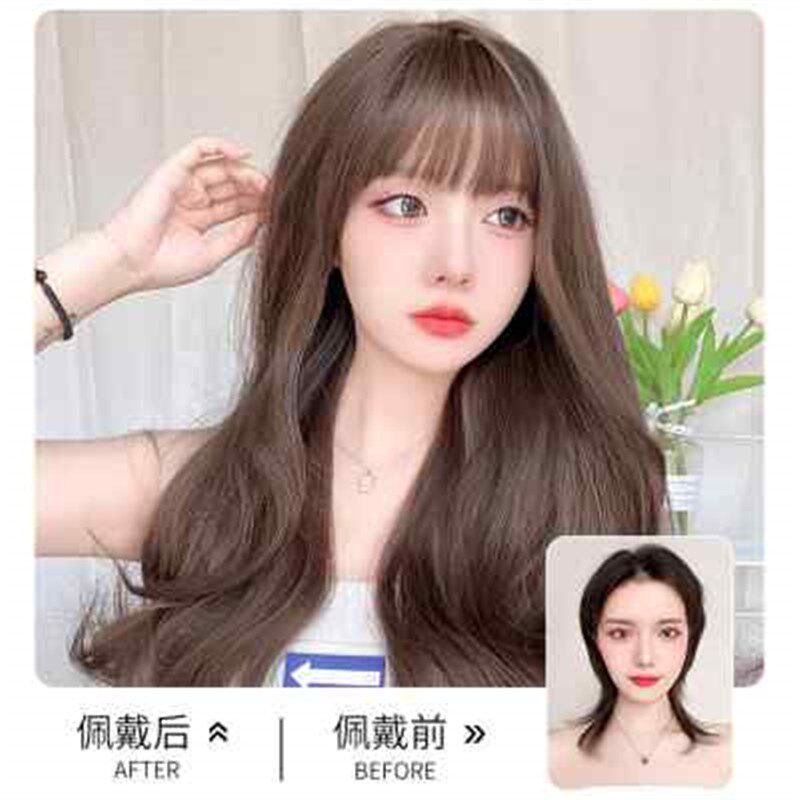 假发女长发仿真发全真人发全x头套式可爱大波浪自然蓬松卷发假发
