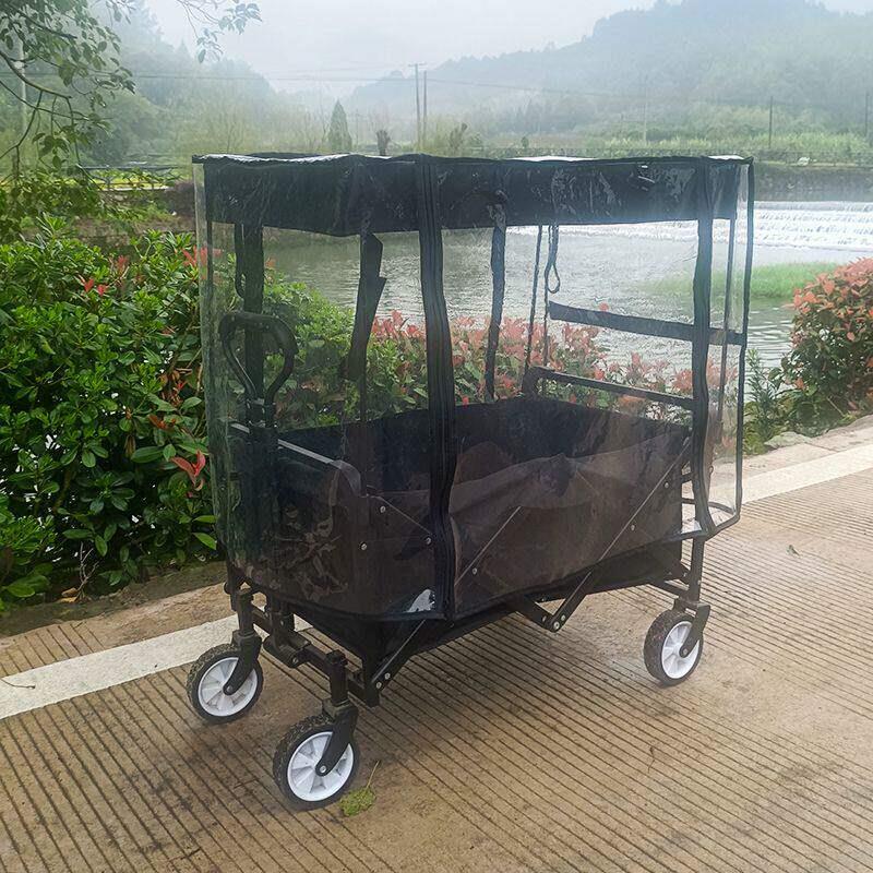 露营车防雨罩户外露营车顶棚推车防雨防风遮阳棚蚊帐聚拢防晒防蚊