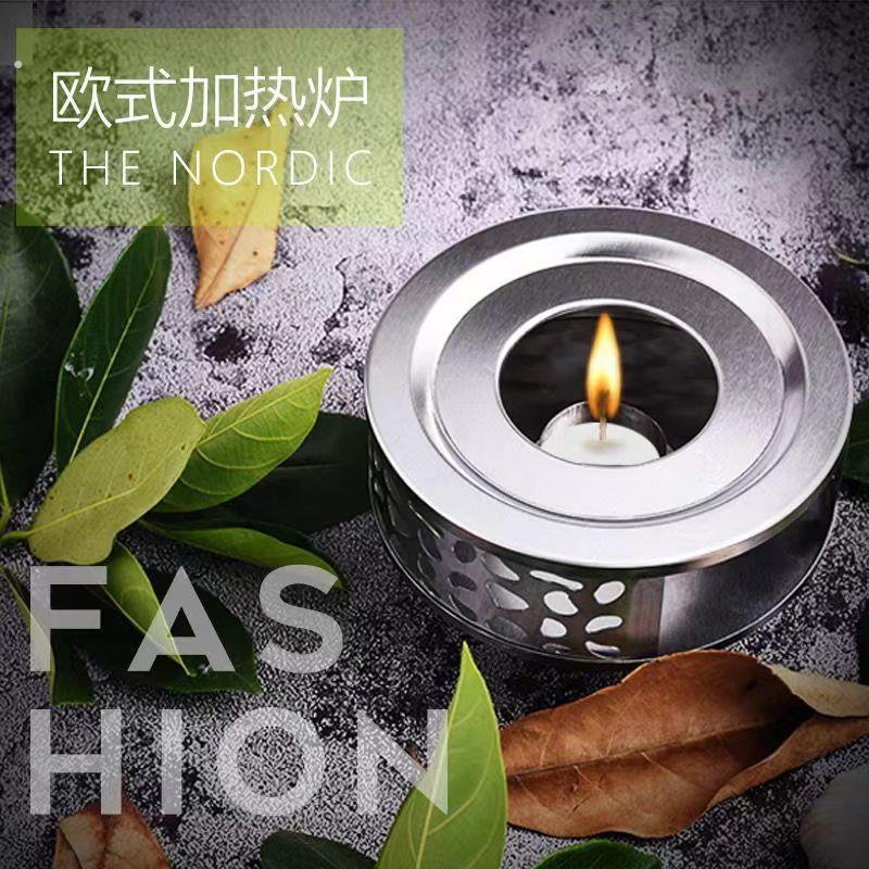 围炉茶话小炉不锈钢炭炉可酒精蜡烛碳炉煮茶炉温茶炉保温底座小炉