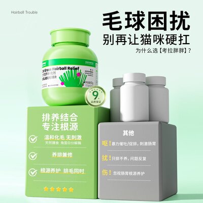 考拉胖胖猫草片化毛球化毛膏猫咪温和化毛片天然温和排毛萌宠好物
