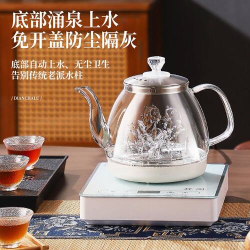 静阁家用小型烧水壶自动上水电热水壶保温底部抽水泡茶专用壶单炉