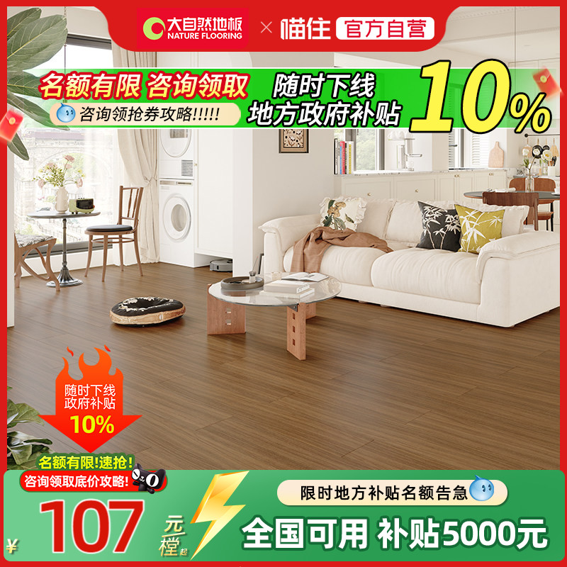 【国补15%】大自然地板强化复合地板原木风家用木地板E0 逸居系列图片