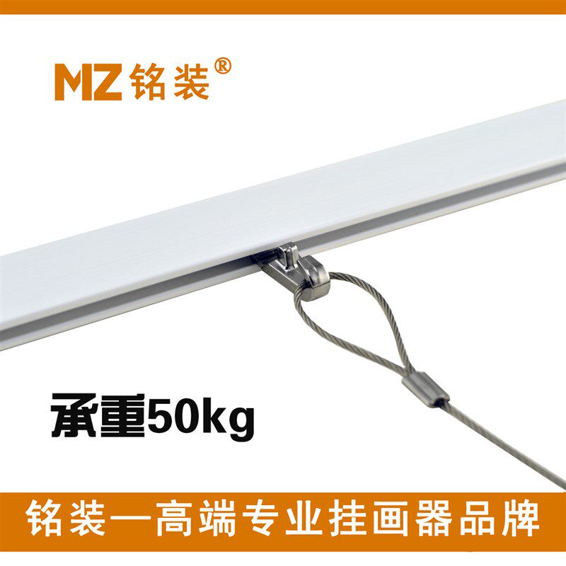 挂画系统可伸缩钢丝绳挂画器线吊码轨道配件隐藏T螺丝超强承重套