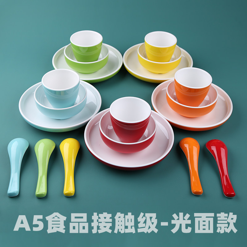 10组装密胺火锅店摆台四件套饭店C仿瓷碗碟杯套装高档酒店商用餐