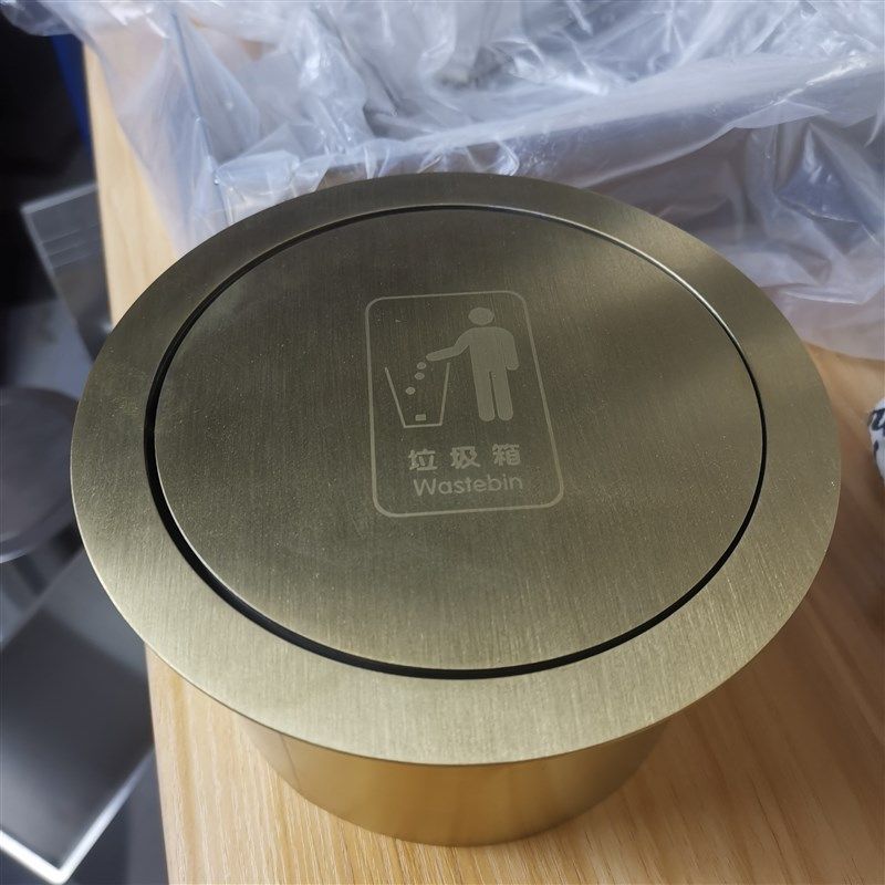 嵌入式垃圾桶盖子304不锈钢定制垃圾桶盖M子镶入式垃圾桶暗装工装