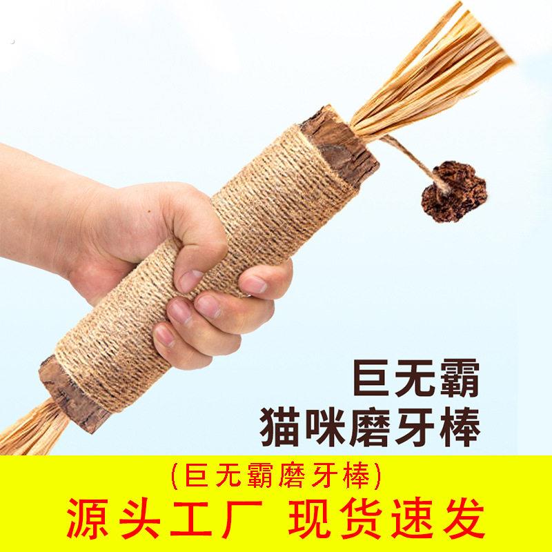 超大号巨无霸木天蓼拉菲草虫瘿果猫咪自嗨啃咬洁齿天然磨牙逗猫棒