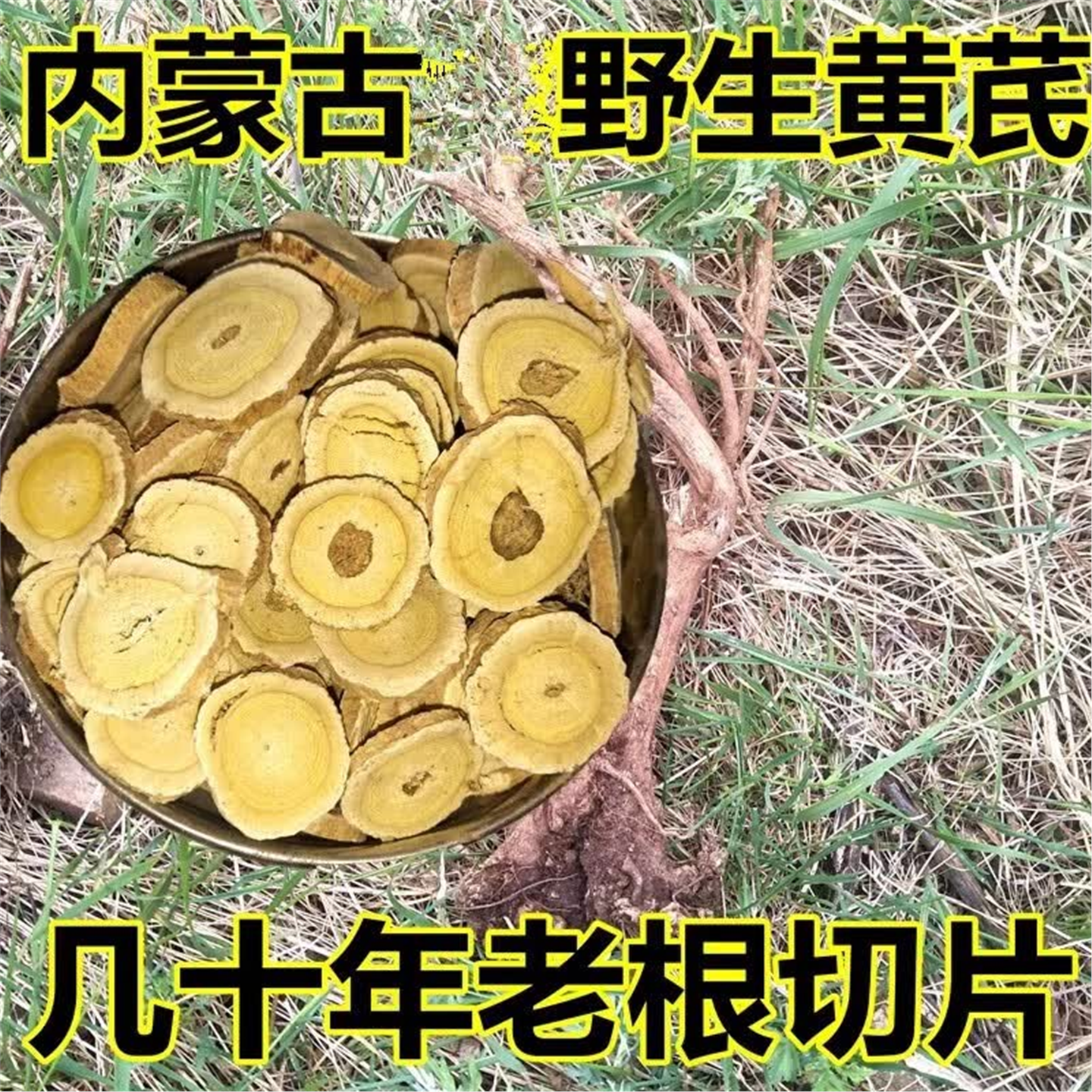 内蒙古野生黄芪老根切片500克