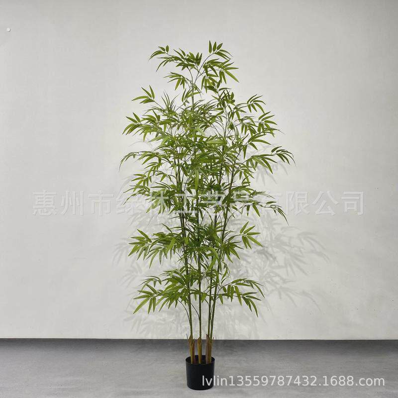 仿真竹竹子室内屏风盆景细水毛竹绿植客厅装饰竹叶植物造景假拆装