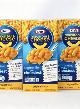 Kraft Macaroni Chese卡夫奶酪芝士通心粉206g*18盒美国简餐西式
