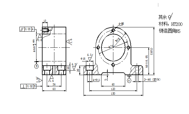 备夹具设计说明书 轴承座机械制造技术加工工艺学规程及CAD图装