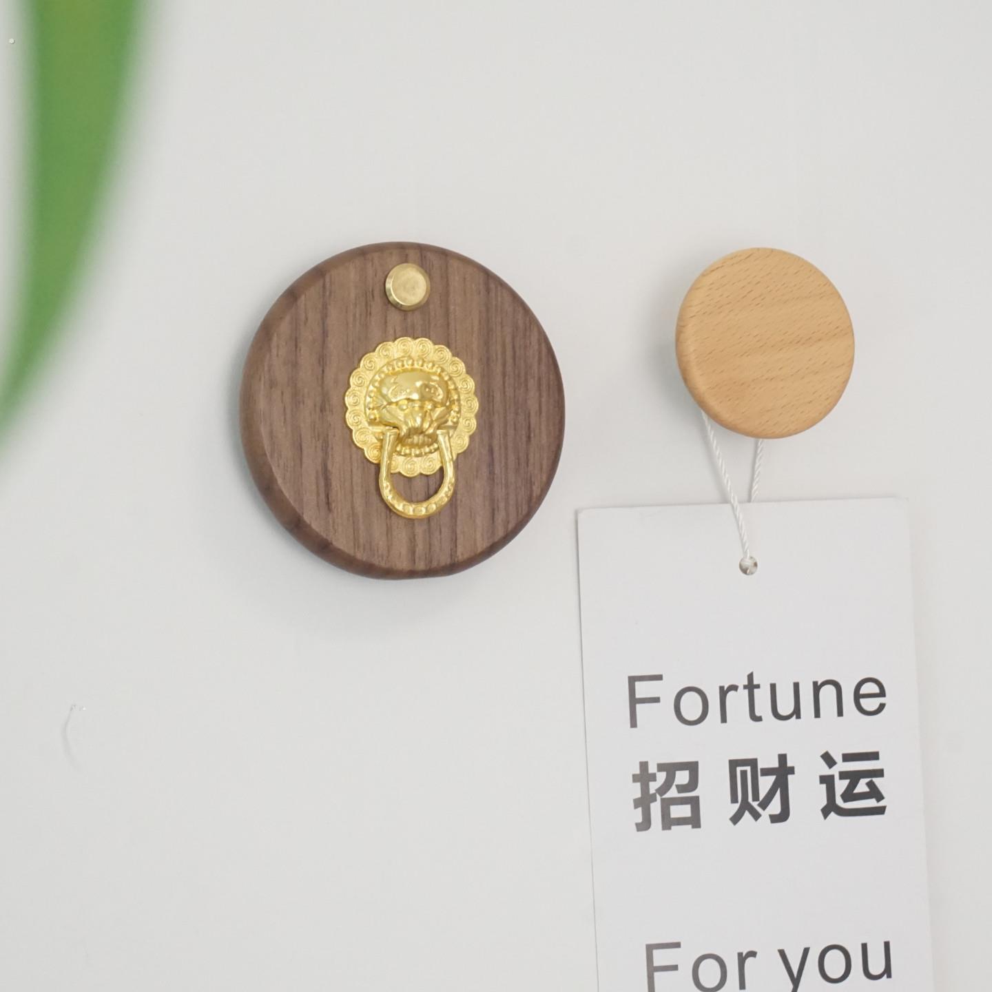 遮挡盖实木装饰防窥盖防盗门磁吸盖封堵器门后保护盖门镜堵孔