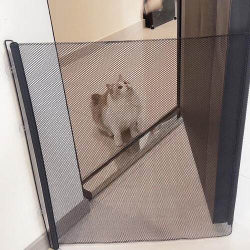 免打孔宠物栅栏防猫门栏自动伸缩门狗狗隔离网楼梯隔断挡板防护网