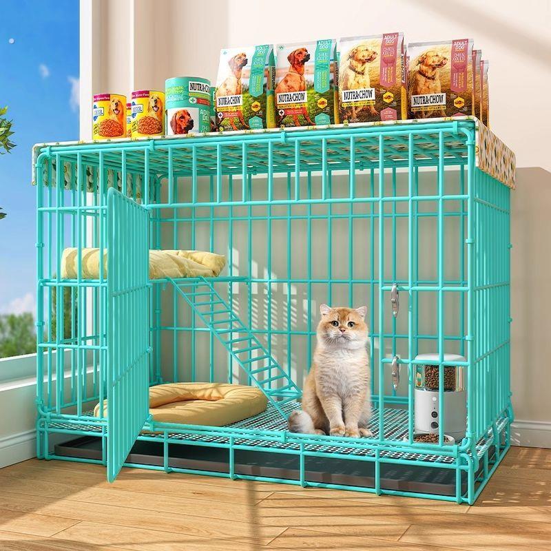 双层猫笼子超大自由空间家用室内猫窝猫厕所一体猫咪折叠幼猫专用