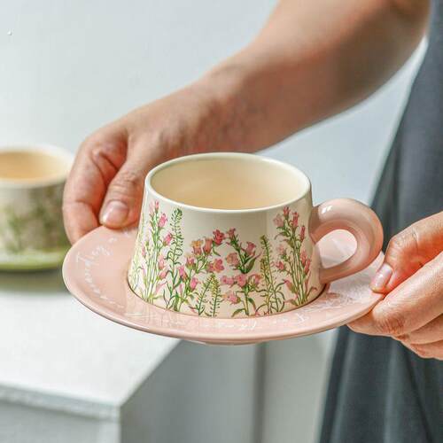 精致咖啡杯复古风陶瓷马克杯杯碟套装高档杯子礼物茶杯伴手礼礼盒