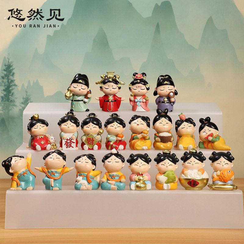 唐小圆古风创意小玩意礼物桌面摆件西安洛阳纪念品市集文创潮