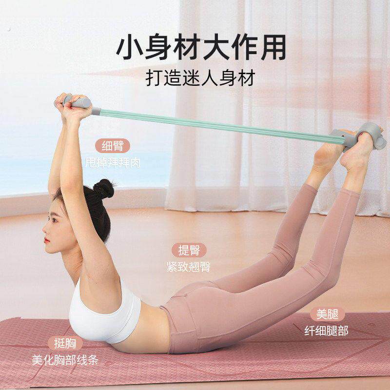 脚蹬拉力器减肚子神器家用健身仰卧起坐辅助开背小燕飞拉伸弹力带
