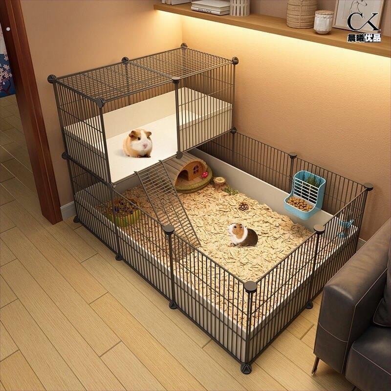 荷兰猪宠物栅栏家用造景兔子用品笼子大超大便宜房子小别墅豚鼠窝