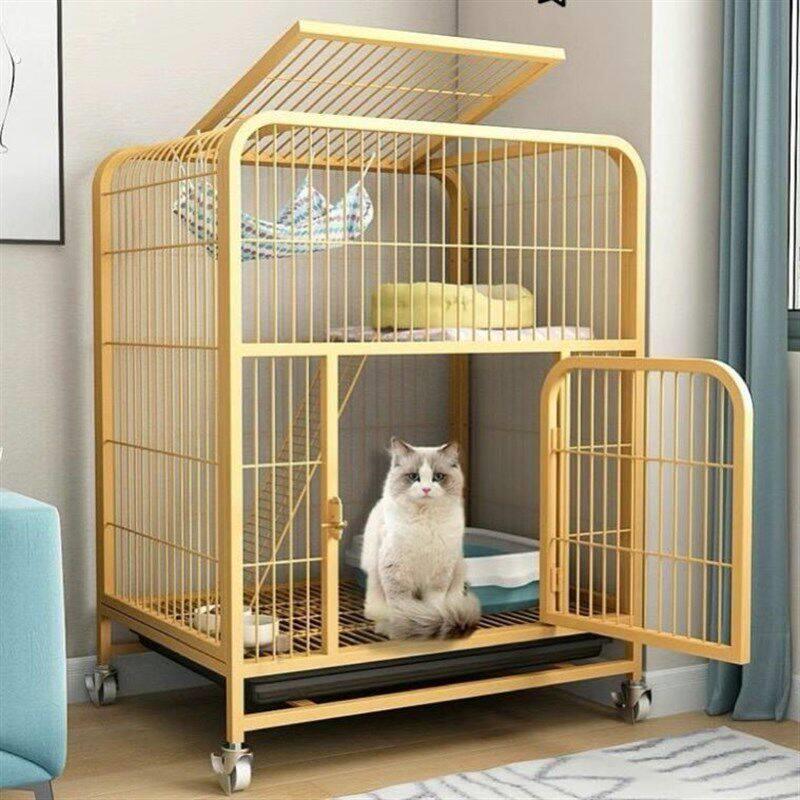 小型猫柜新型猫笼超级大猫窝特大号窄高猫别墅猫自由空间折叠猫舍
