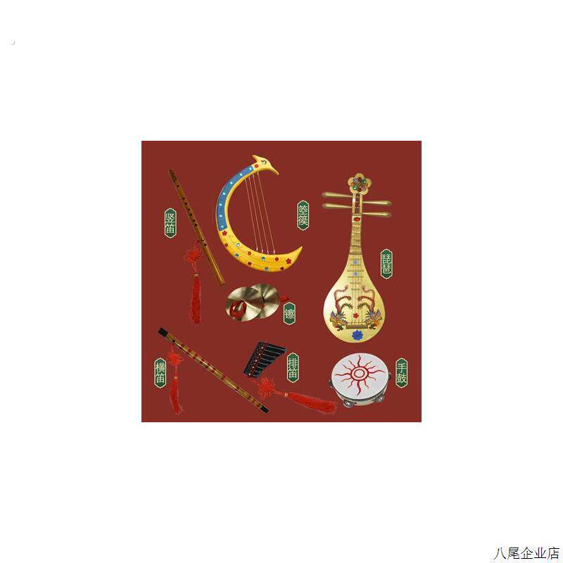唐宫夜宴图表演出道具琵琶箜篌横笛竖箫排笛铃鼓舞蹈演出拍摄道具