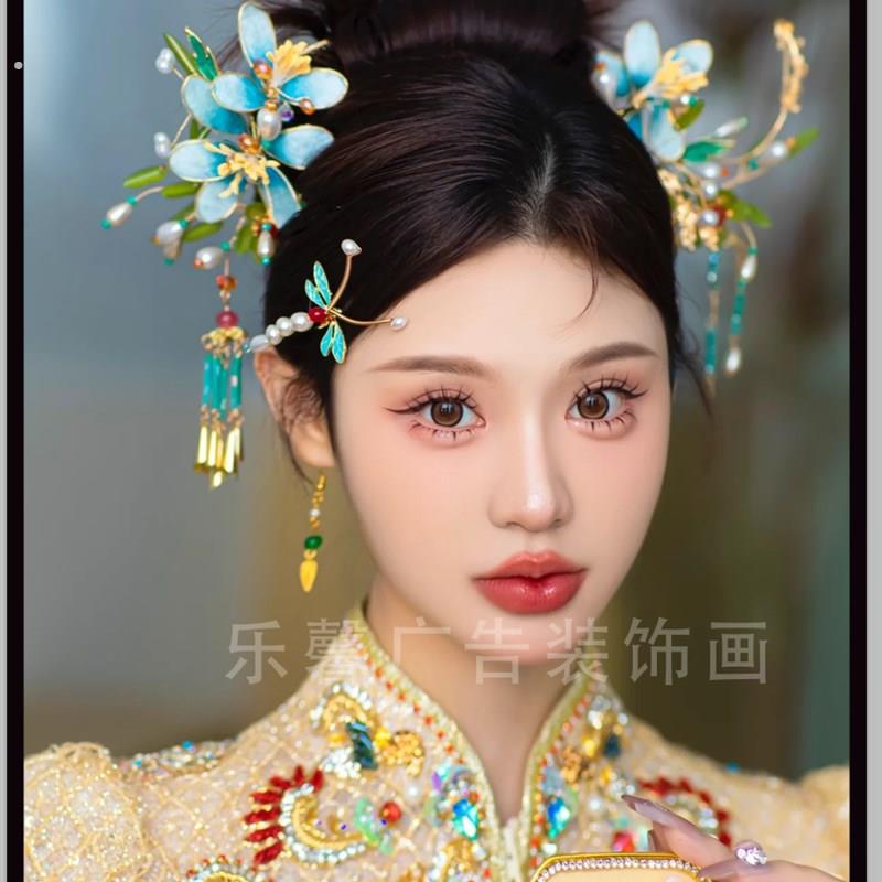 新品彩妆造型装饰画化妆学校教师挂画新娘化妆宣传海报妆容造型