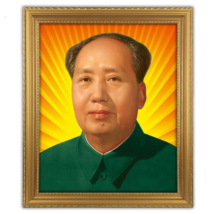 毛席像画装饰挂件东泽伟人中堂画像客厅主卧玄关壁纸强画72版画纸