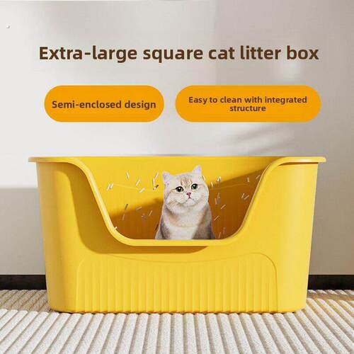 猫咪超大号开放式防外溅猫砂盆猫厕所半封闭防滑宠物用品猫沙盆子