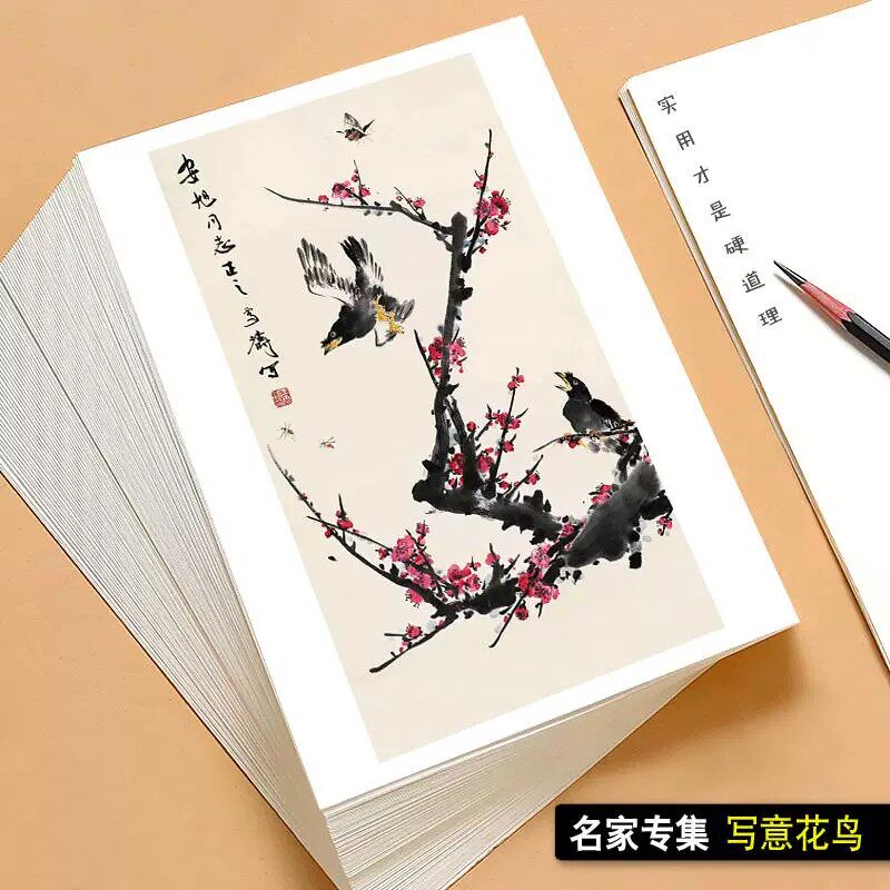 国画临摹卡写意花鸟名家专集美术培训范画大师画高清王雪涛32张图铜版纸花鸟图案中国风