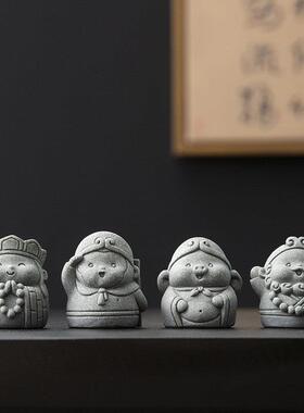 中国风西游记师徒四人桌面人物文创小摆件造景装饰工艺品创意礼品